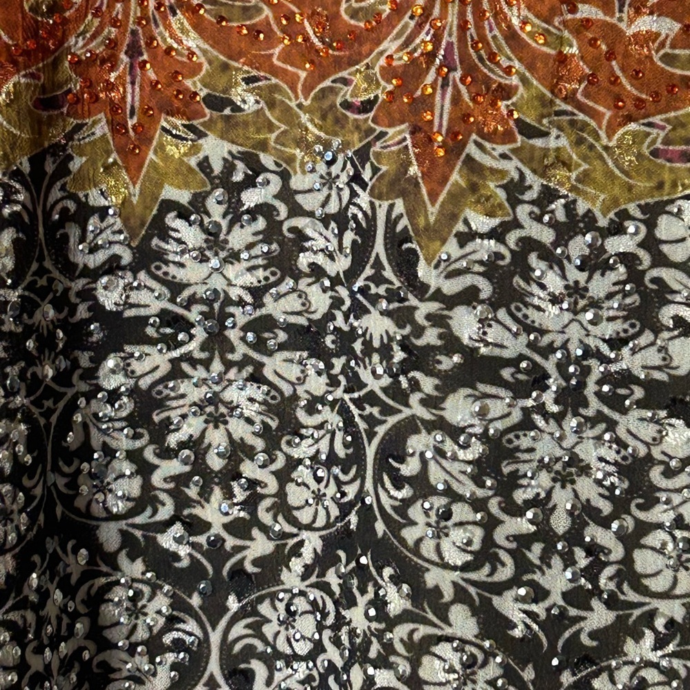 Cj Banks Multi Color Patch Pattern Lined Under Sh… - image 4